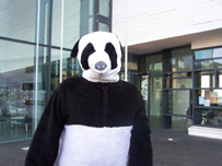 Artist Karl Coates outsid