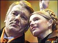 Victor Iuşcenko şi Iulia Timoşenko