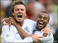 贝克汉姆成为英格兰史上第一位连续在三届世界杯进球的球员