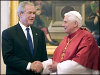 صدر بُش سے اور پوپ بینیڈکٹ 