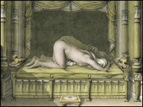 Jean Jacques Lequeu – Desenho de um “Boudoir” 