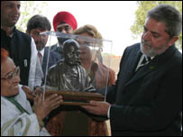 Lula em visita à Índia, em janeiro