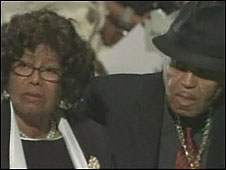 Katharine e Joe Jackson no funeral