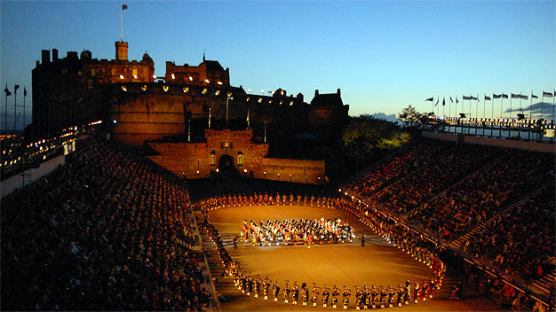 The Tattoo with Edinburgh Castle in the background