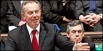 Tony Blair and Gordon Brown in the Commons