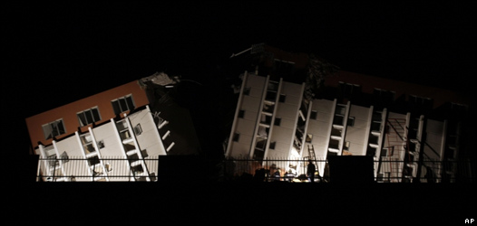 Edificio derrumbado en Concepción tras terremoto en Chile