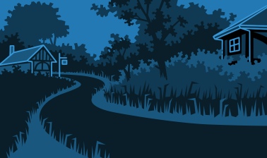 Country Lane - illustration by Rod Lord