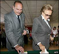 Jacques Chirac e sua mulher, Bernardette