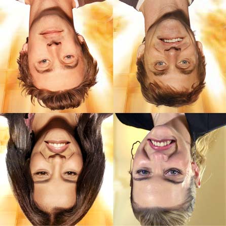 The 'Thatcher illusion' applied to photos of Dallas Campbell, Jem Stansfield, Liz Bonnin and Kate Winslet