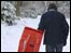 Person going sledging. Photo: Stuart Shevlin