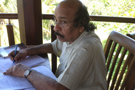 Malayalam poet, translator and critic K Satchidanandan. Photo: India Wales Writers Chain