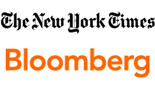 纽约时报和彭博新闻社的标志