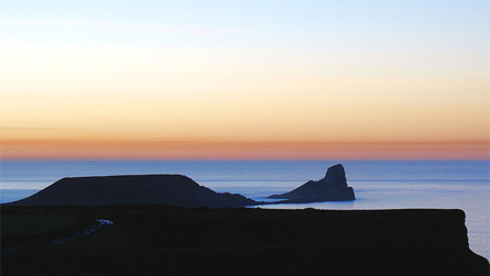 Sunset at Worm's Head in January 2011 by Ian