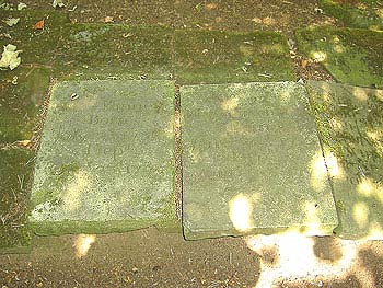 An example of the gravestones in the graveyard at Gracehill