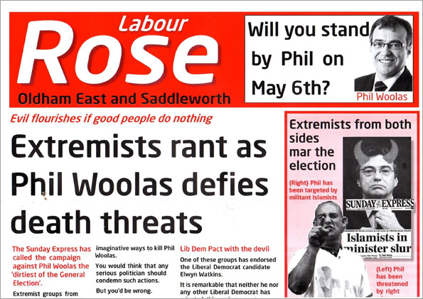 Front of Labour Rose leaflet
