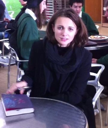 Christa in dining hall