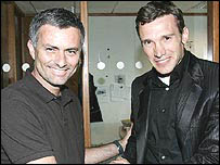 Андрій Шевченко та Жозе Моріньйо