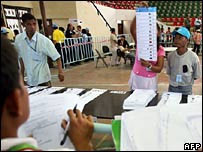 Contagem de votos nas eleições no Timor Leste