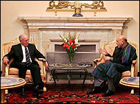 جان هاوراد نخست وزير استراليا در ديدار با حامد کرزی رييس جمهور افغانستان