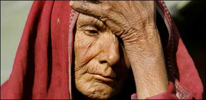 ایک متاثرہ بوڑھی عورت