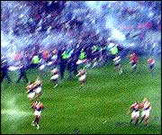 Fireworks at the Grand Final