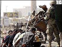 Necef'teki Amerikan askerleri