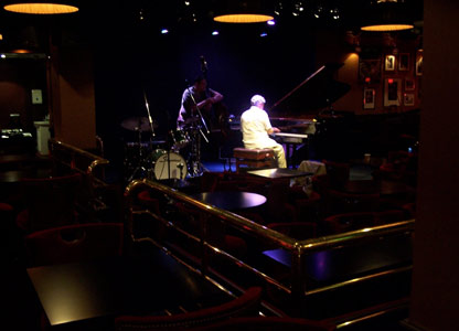 Pianist Monty Alexander inside Ronnie Scott's 