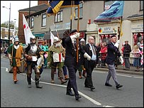 The parade through Sedgley