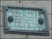 Plaque about Brock 
