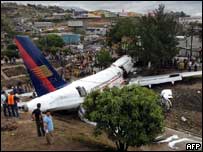 Avião que se acidentou em Honduras