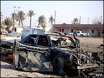 O carro usado no ataque em Baiji