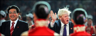 北京市长郭金龙和伦敦市长鲍里斯·约翰逊