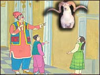 لالو ماما ماشومانو ته د مارکوپولو په هکله معلومات ورکوي.