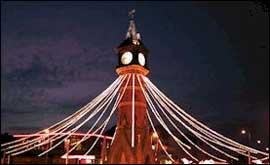 Skegness Clock Tower at night