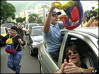 Chávezovi odpůrci v Caracasu