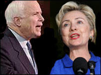 Джон Маккейн та Хілларі Клінтон