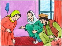 کريم، رابعه گل و شاپيری