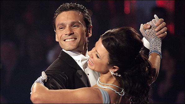Mark Ramprakash dances with Karen Hardy