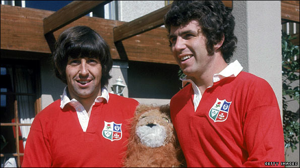 McGeechan and team-mate Dick Milliken on the 1974 Lions tour