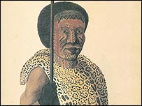 'Chefe do gentio Aycurú, habitante do Rio Paraguay', Aquarela, 1791