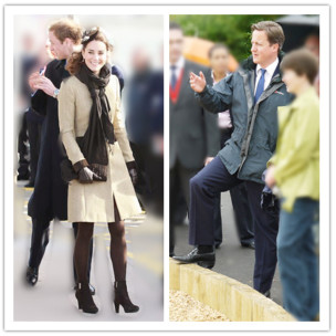 凱特王妃穿踝靴、卡梅倫首相穿樂福鞋出門