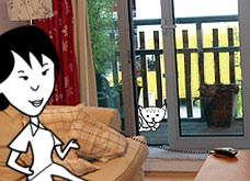 Helen in the sitting room