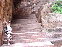 Veronica Isaacs at an Indian Cliff Fort