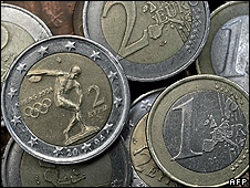 Greek euro coins