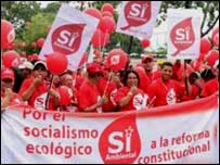 Manifestação pró-reforma constitucional em Caracas (foto: Luis Racine/ABN)