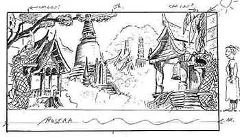 Brian's pencil treatment sketch for the painting