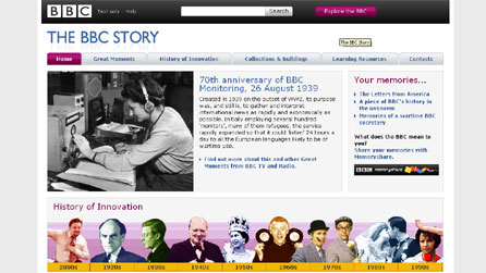 Image of The BBC Story website