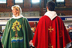 Clergy on the catwalk