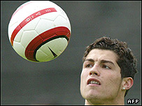 کریستیانو رونالدو، هافبک پرتغالی یونایتد