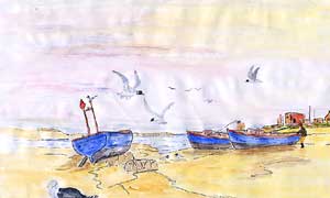 Boats - light colours.